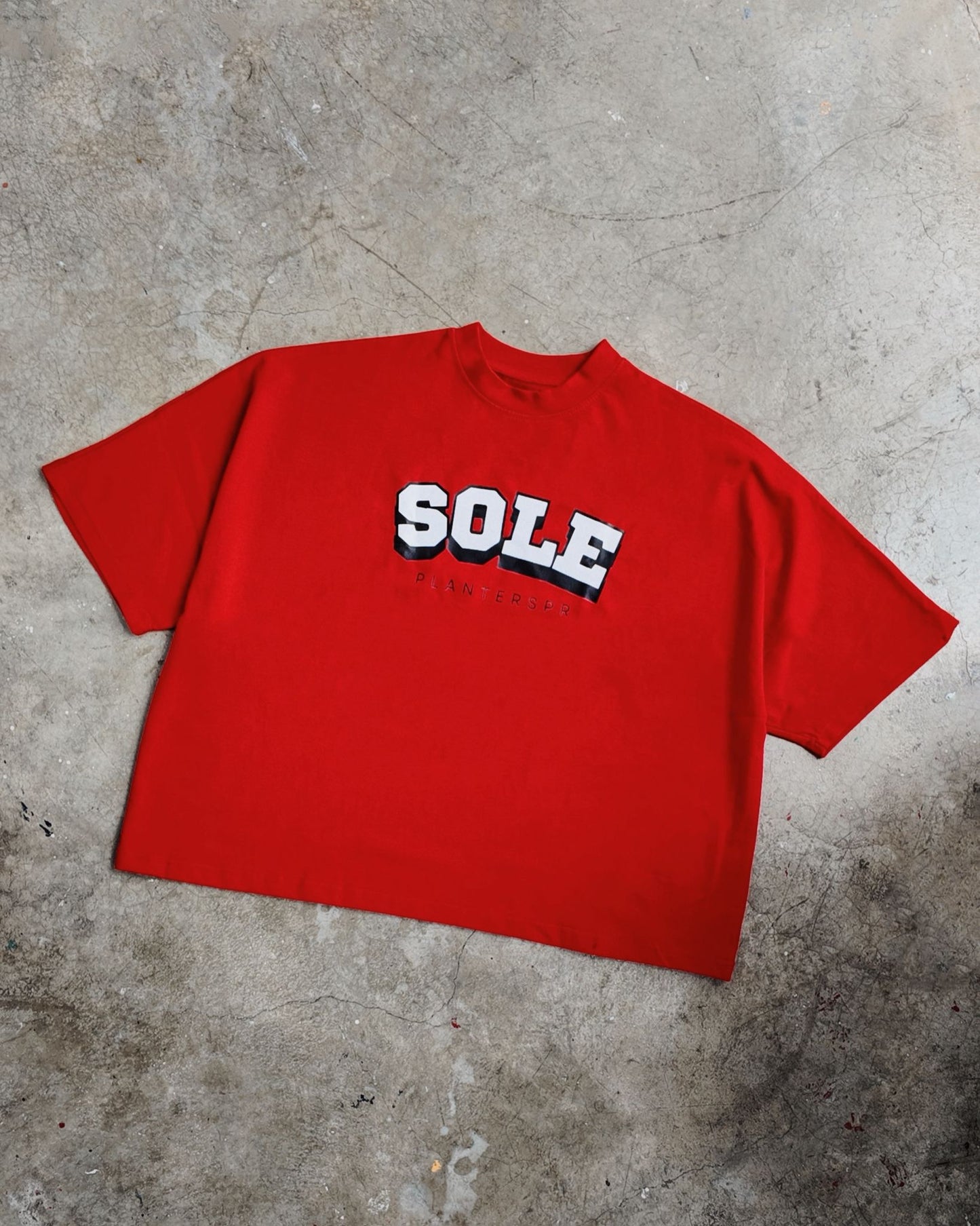 Boxy Cropped Red Tee