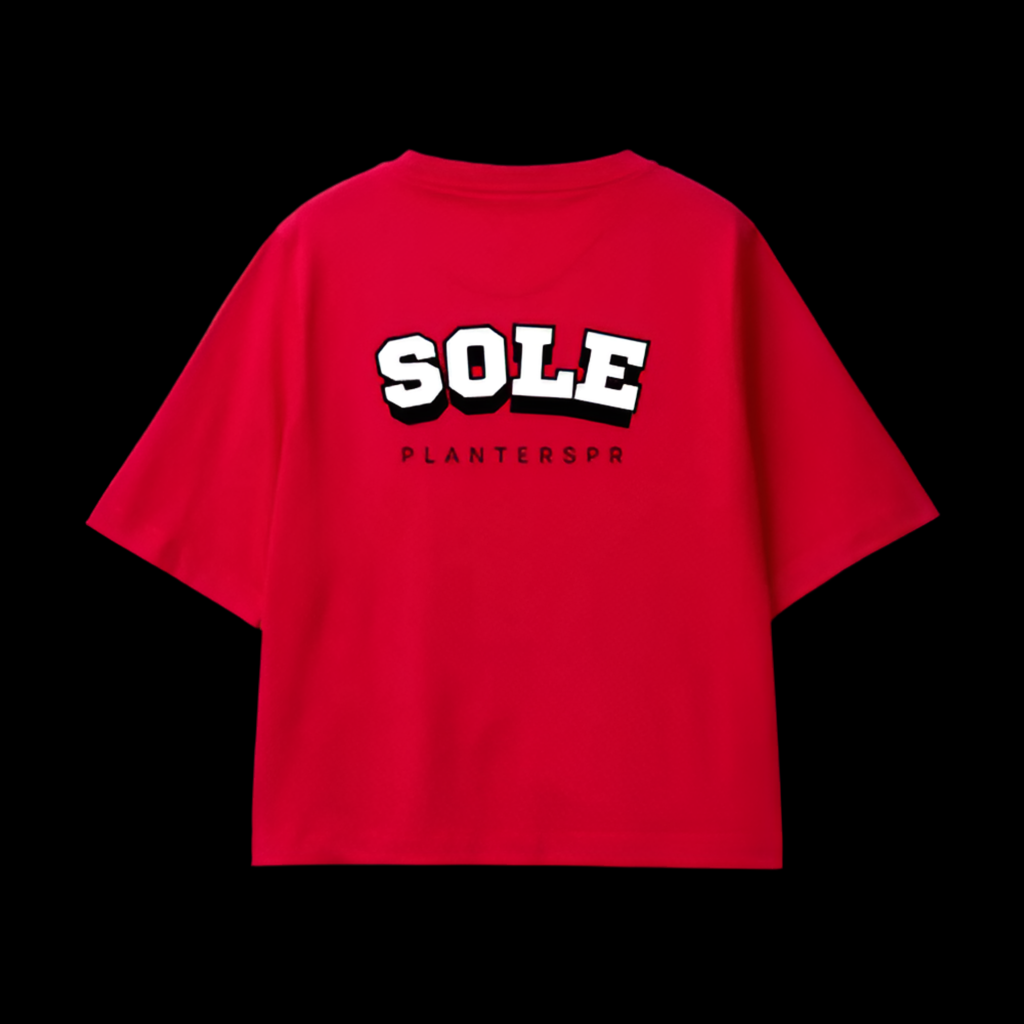 Boxy Cropped Red Tee