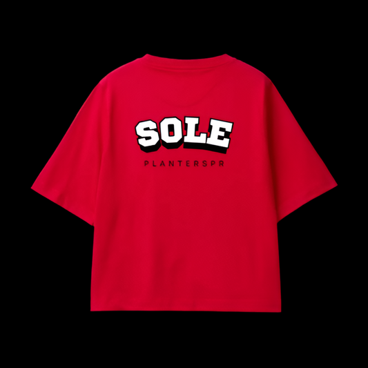 Boxy Cropped Red Tee